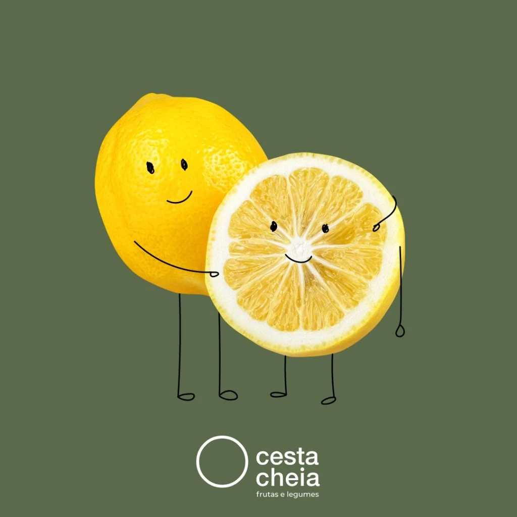 Dois limões ilustrados num abraço, representando o cuidado com a equipa